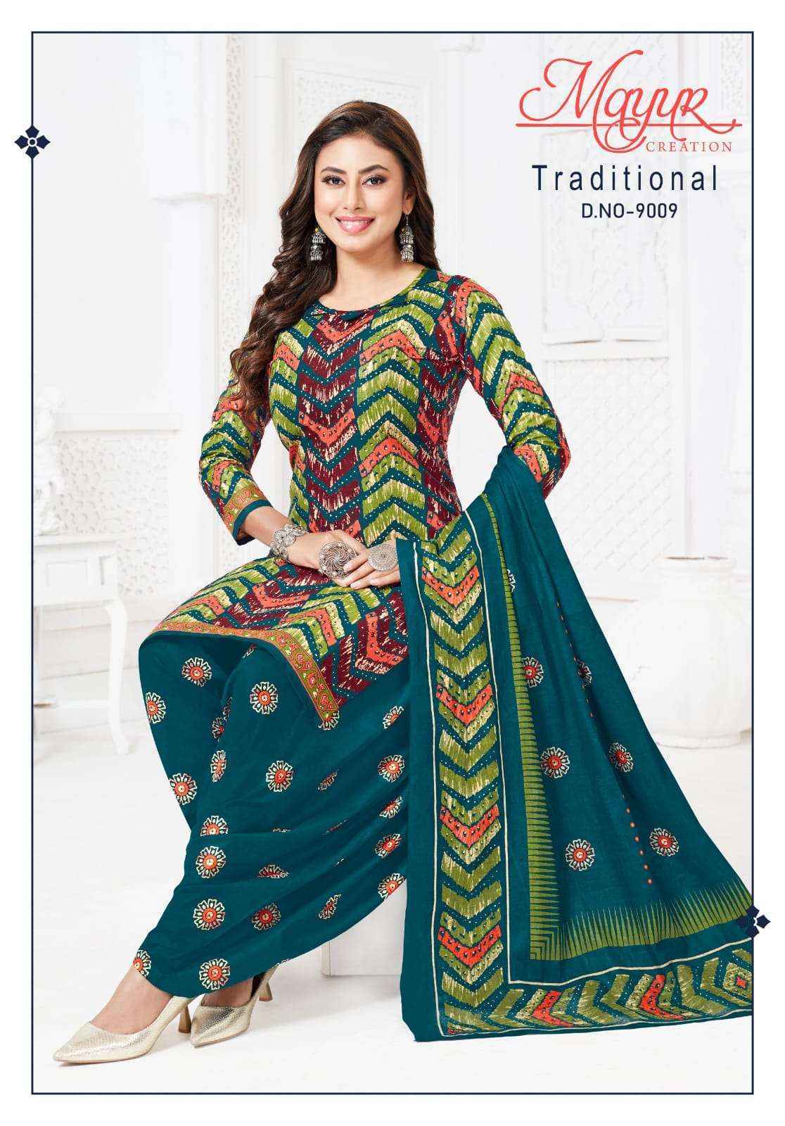 Mayur Creation Traditional Vol-9 Cotton Dress Material (10 pcs Catalogue)