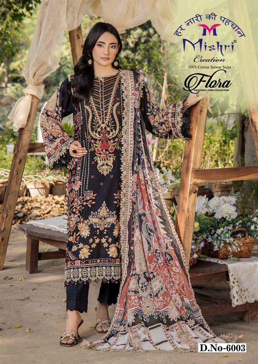 Mishri Creation Flora Vol-6 Lawn Cotton Dress Material (6 pcs Catalogue)