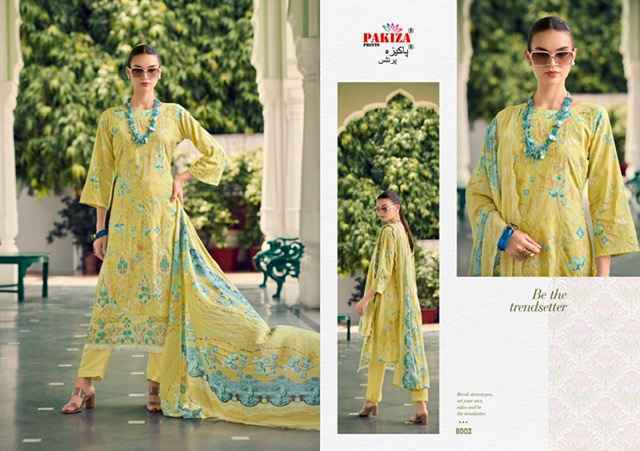 Pakiza Prints Humnawa Vol-8 Lawn Cotton Dress Material (10 pcs Catalogue)