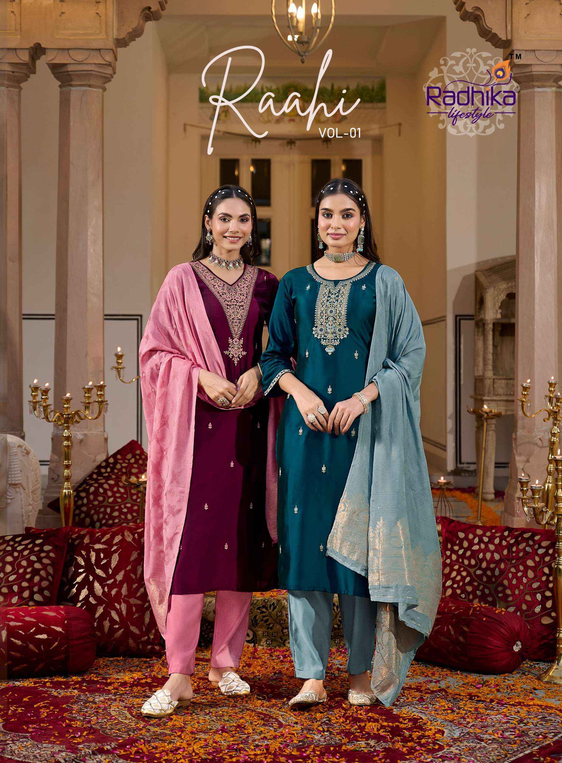 Radhika Lifestyle Rahi Vol-1 Silk Readymade Suit (6 pcs Catalogue)