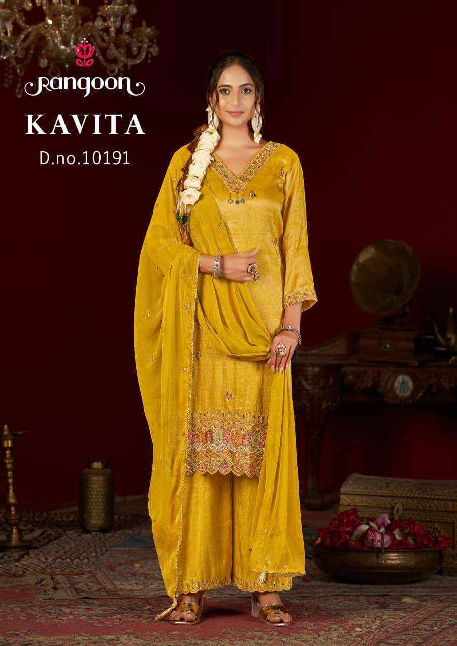 Rangoon Kavita Viscose Simmer Readymade Dress (4 pcs Catalogue)