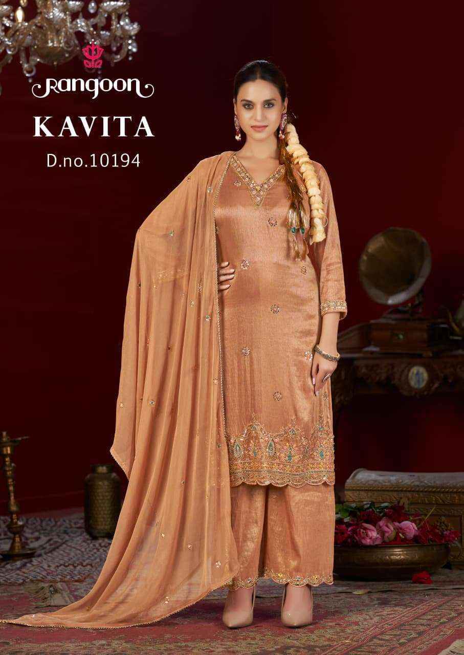 Rangoon Kavita Viscose Simmer Readymade Dress (4 pcs Catalogue)
