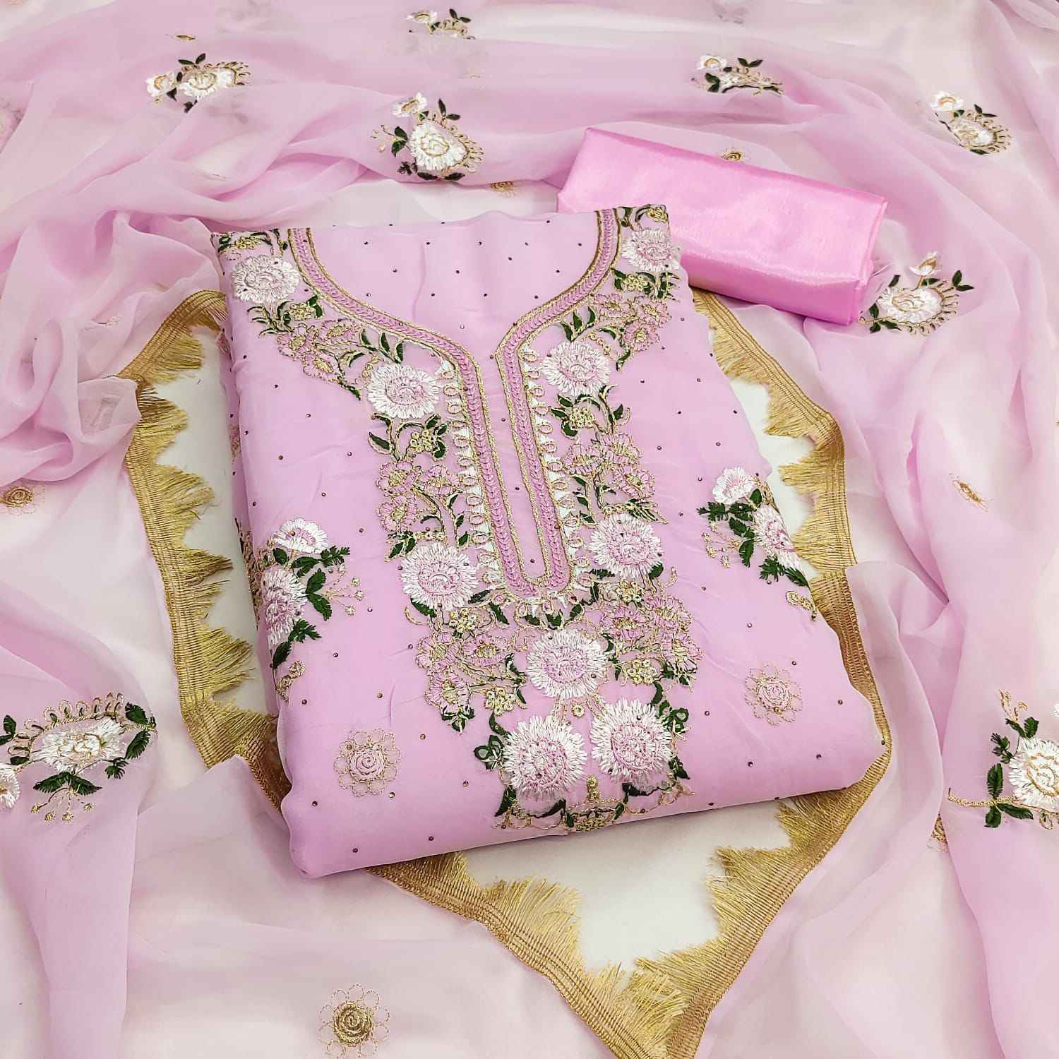 RN 102 Non Catalogue Georgette Dress Material (8 pcs Catalogue)