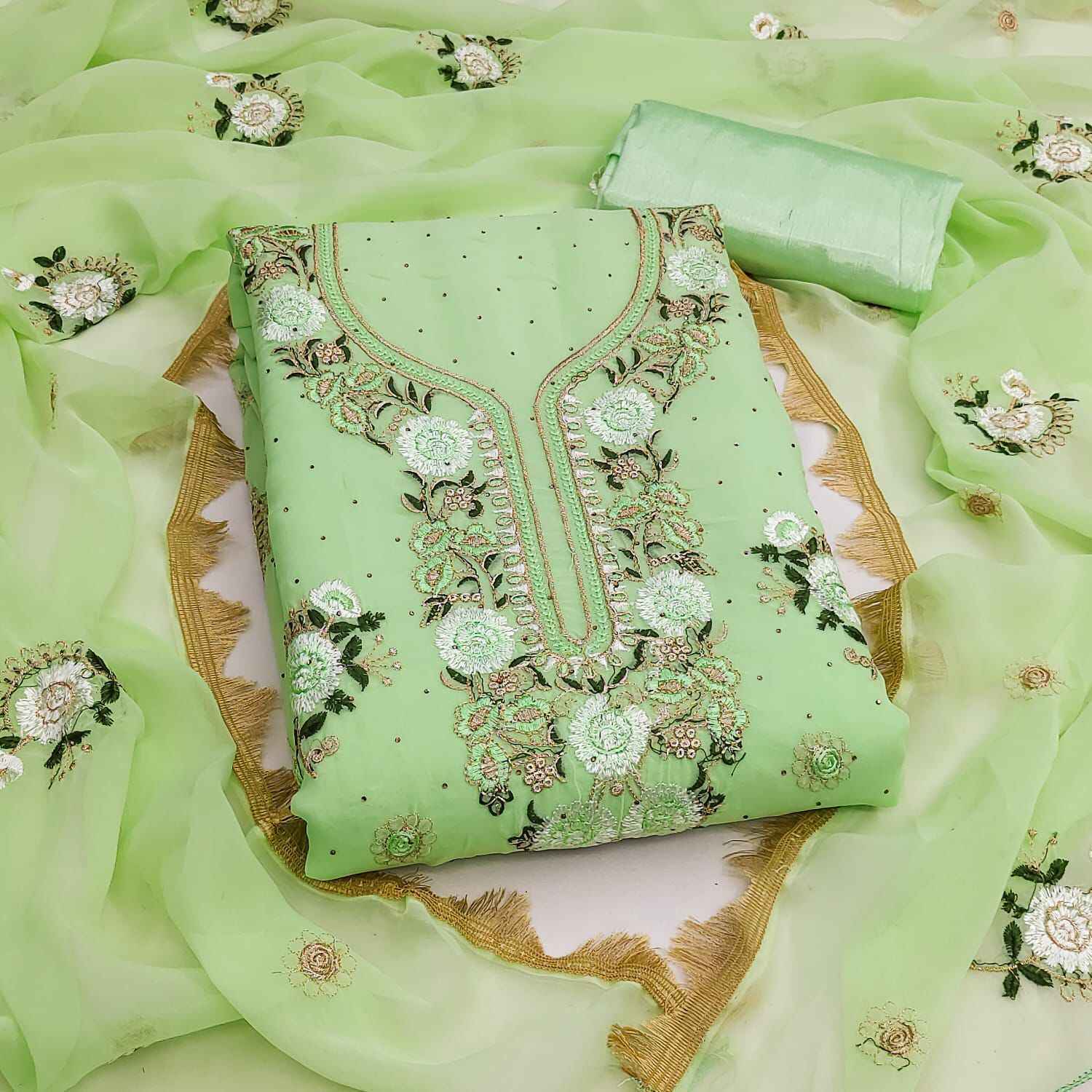 RN 102 Non Catalogue Georgette Dress Material (8 pcs Catalogue)