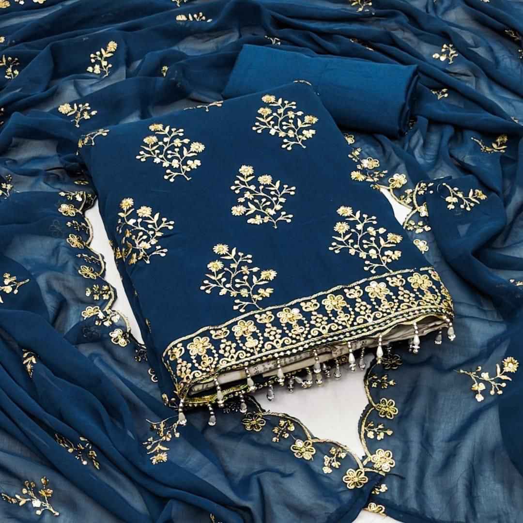 RN 104 Non Catalogue Georgette Dress Material (4 pcs Catalogue)