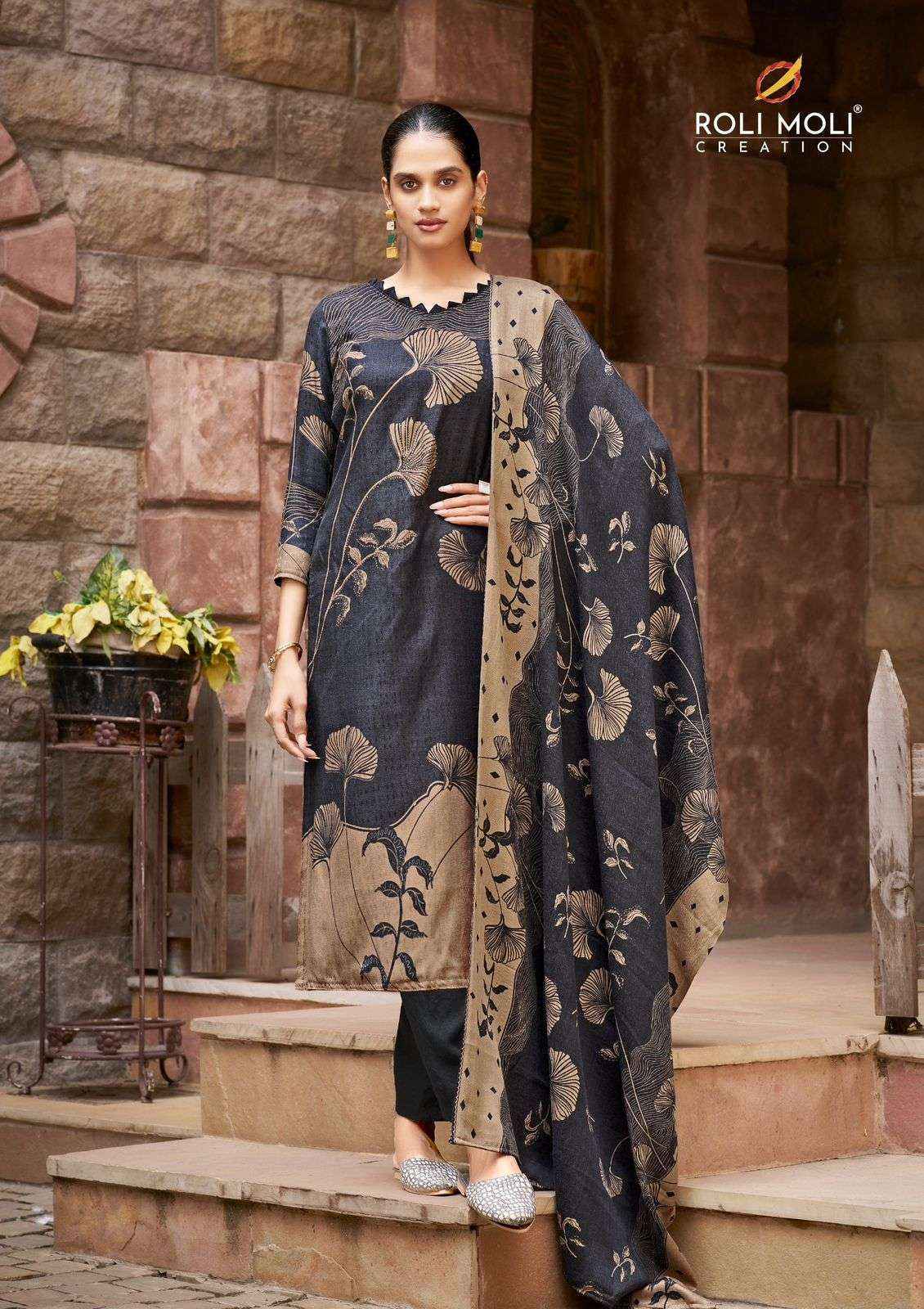 Roli Moli Safina Pashmina Dress Material (8 pcs Catalogue)