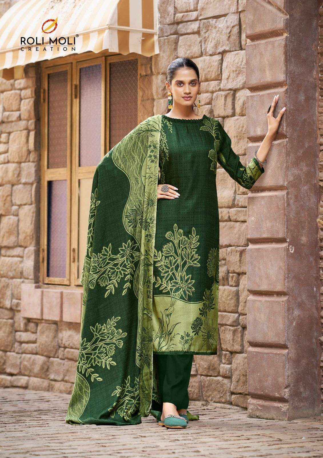 Roli Moli Safina Pashmina Dress Material (8 pcs Catalogue)