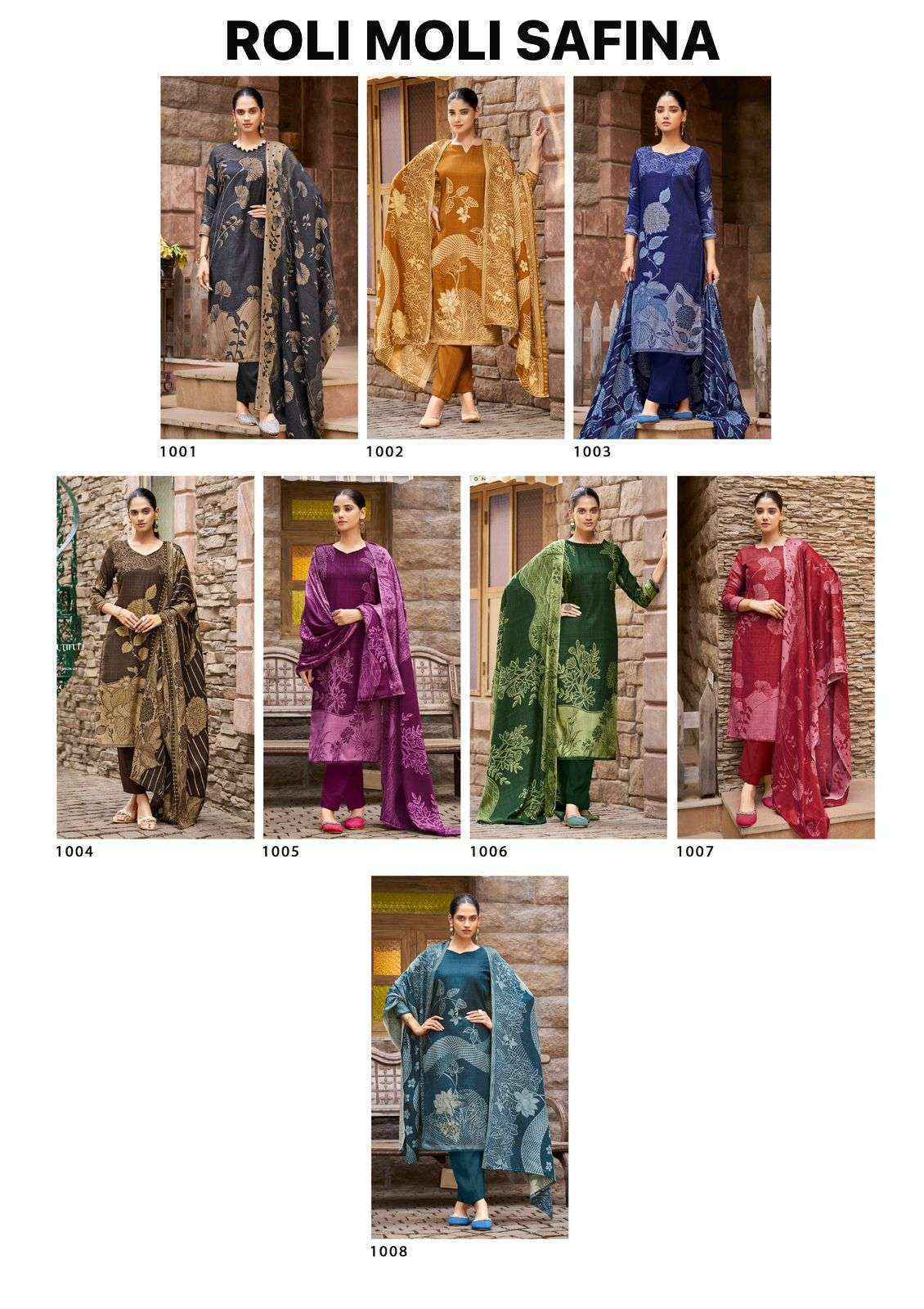 Roli Moli Safina Pashmina Dress Material (8 pcs Catalogue)