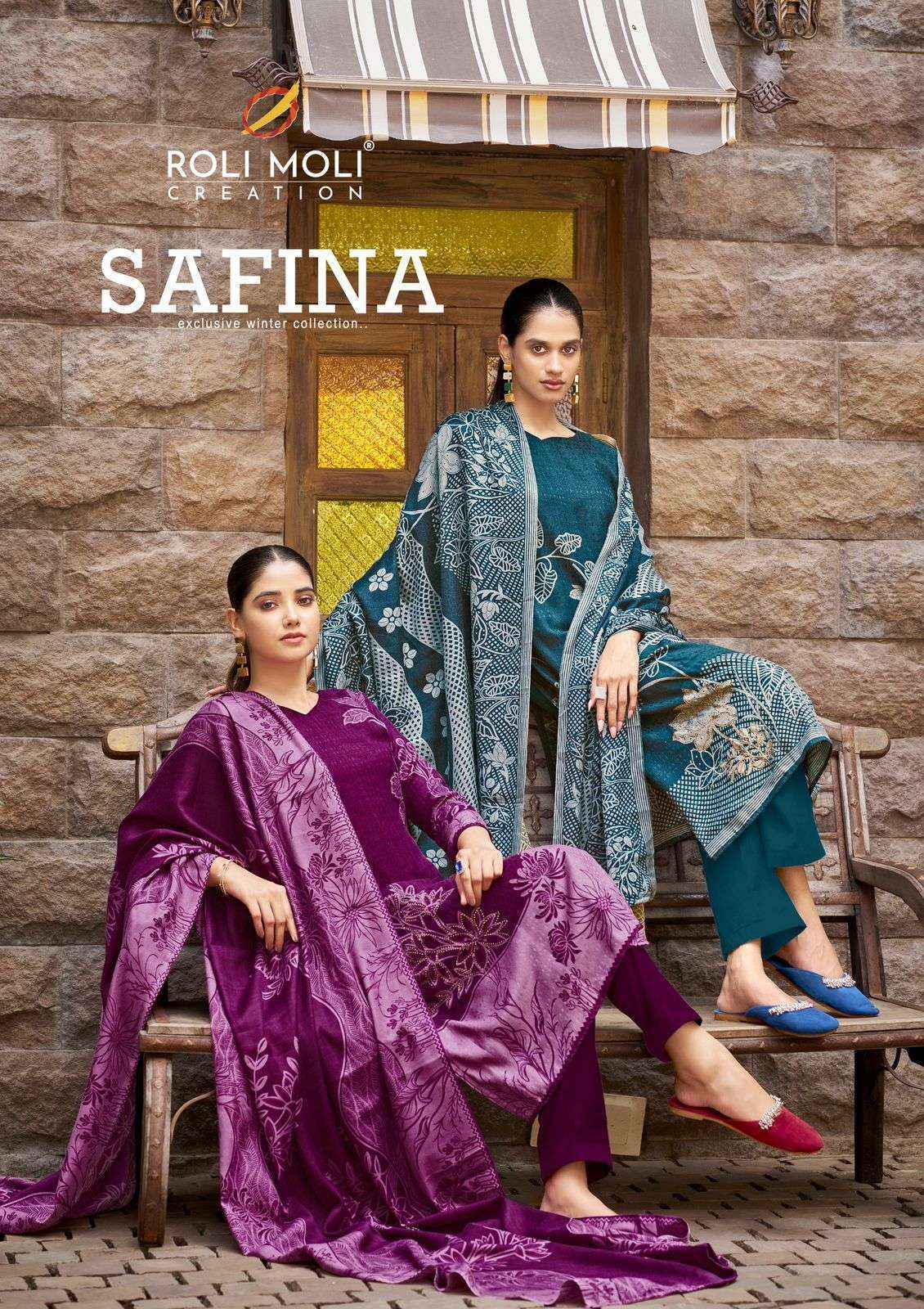 Roli Moli Safina Pashmina Dress Material (8 pcs Catalogue)