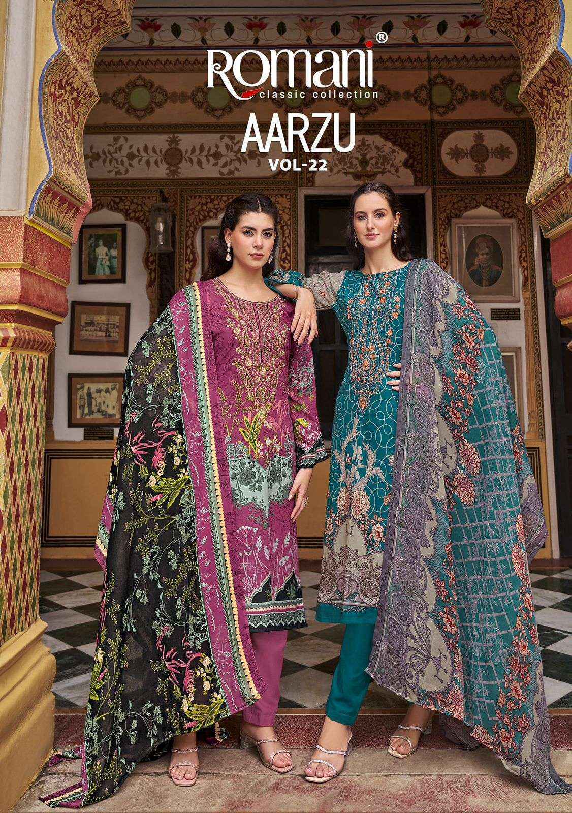 Romani Aarzu Vol-22 Cotton Dress Material (8 pcs Catalogue)