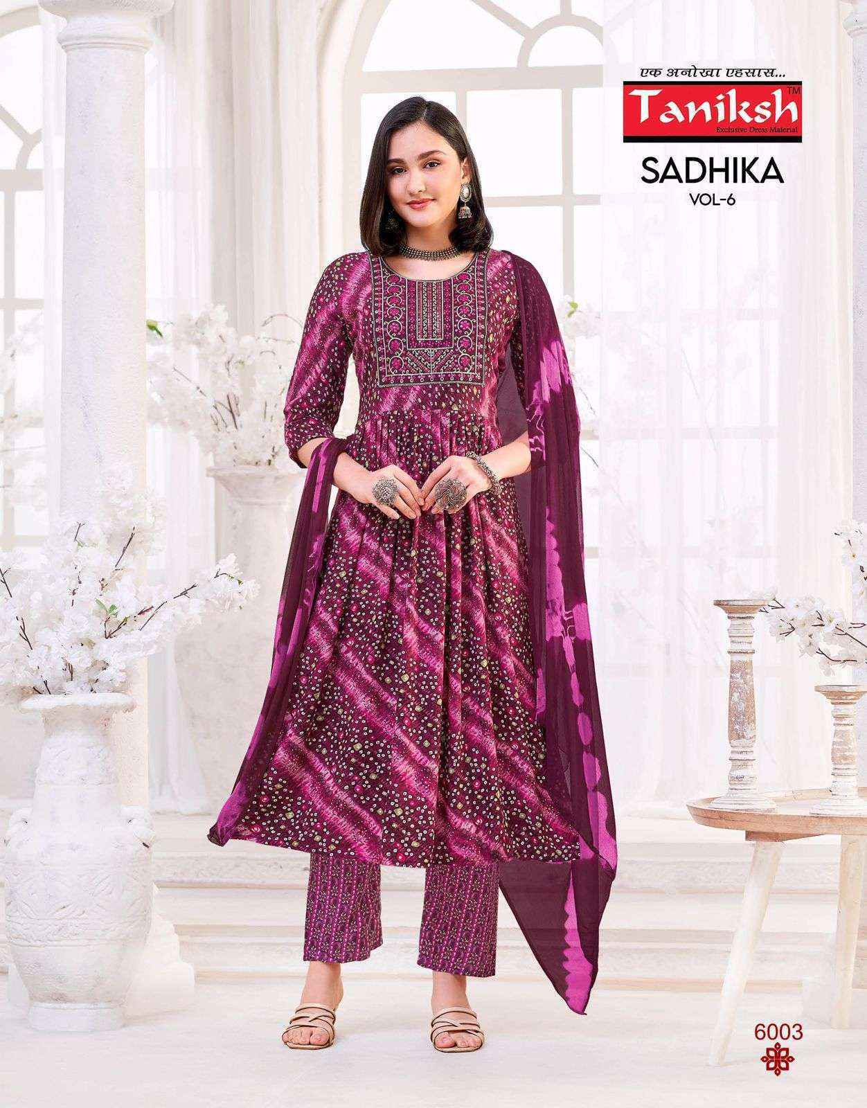 Taniksh Sadhika Vol-6 Rayon Readymade Suit (8 pcs Catalogue)