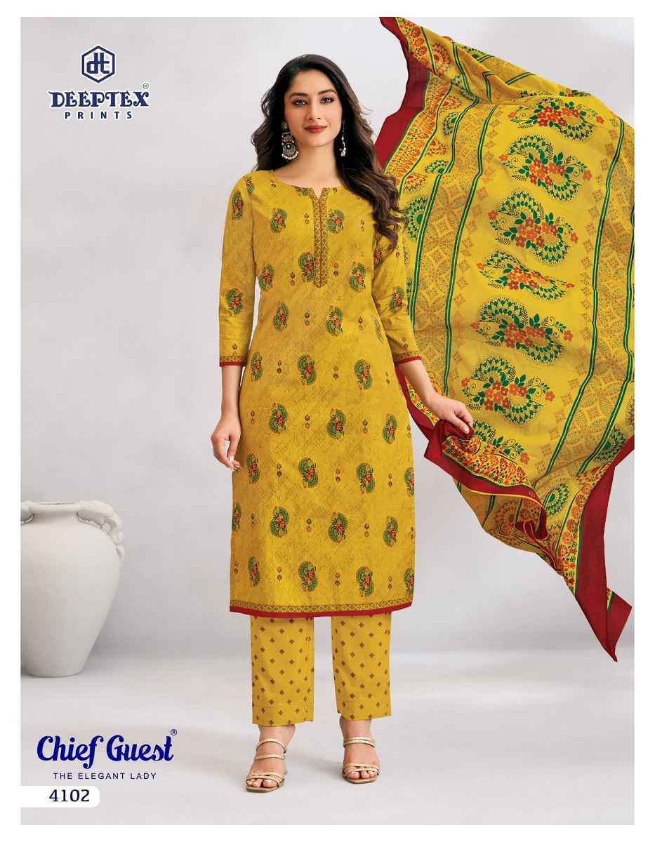 Deeptex Chief Guest Vol-41 Cotton Dress Material (15 pcs Catalogue)