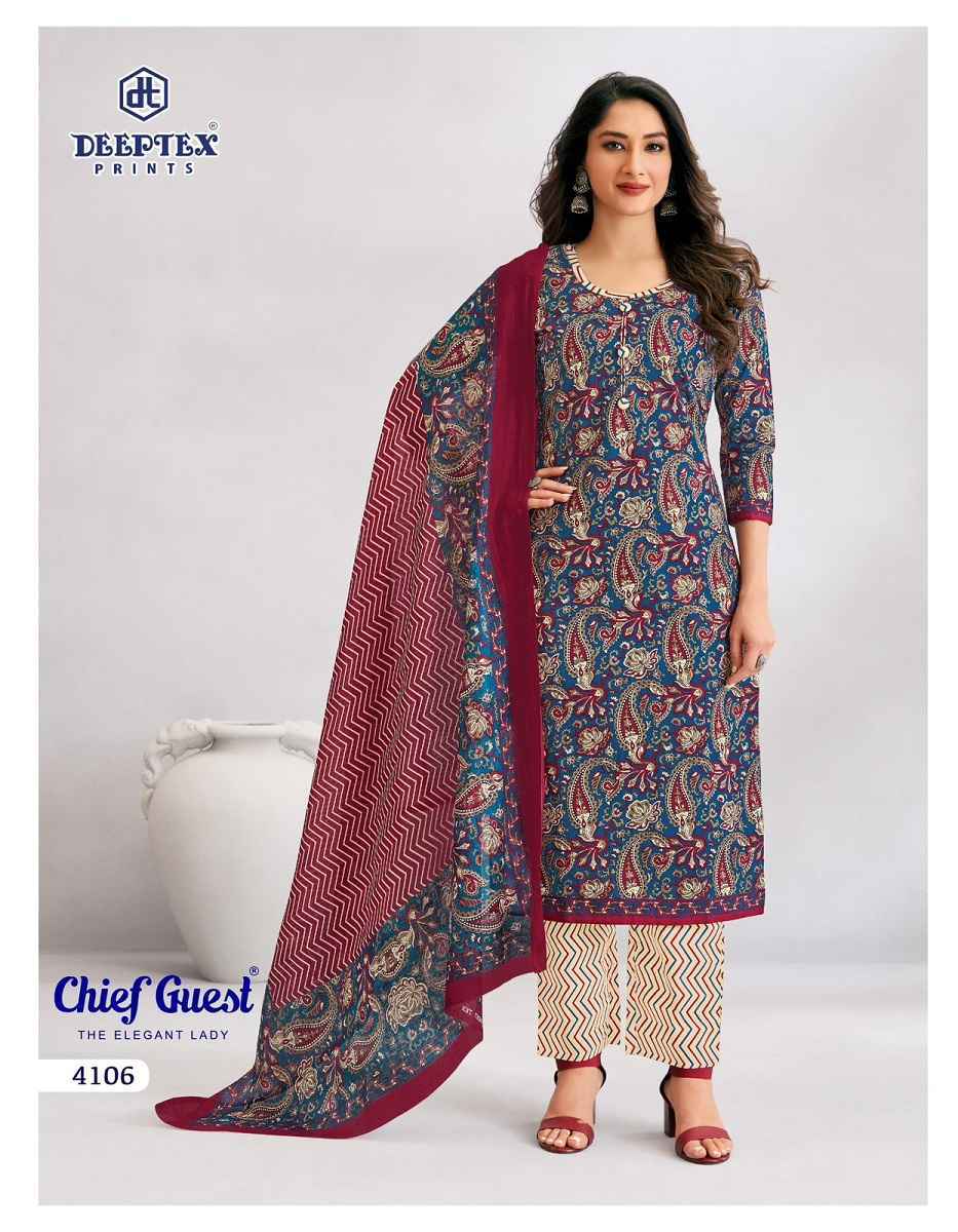 Deeptex Chief Guest Vol-41 Cotton Dress Material (15 pcs Catalogue)