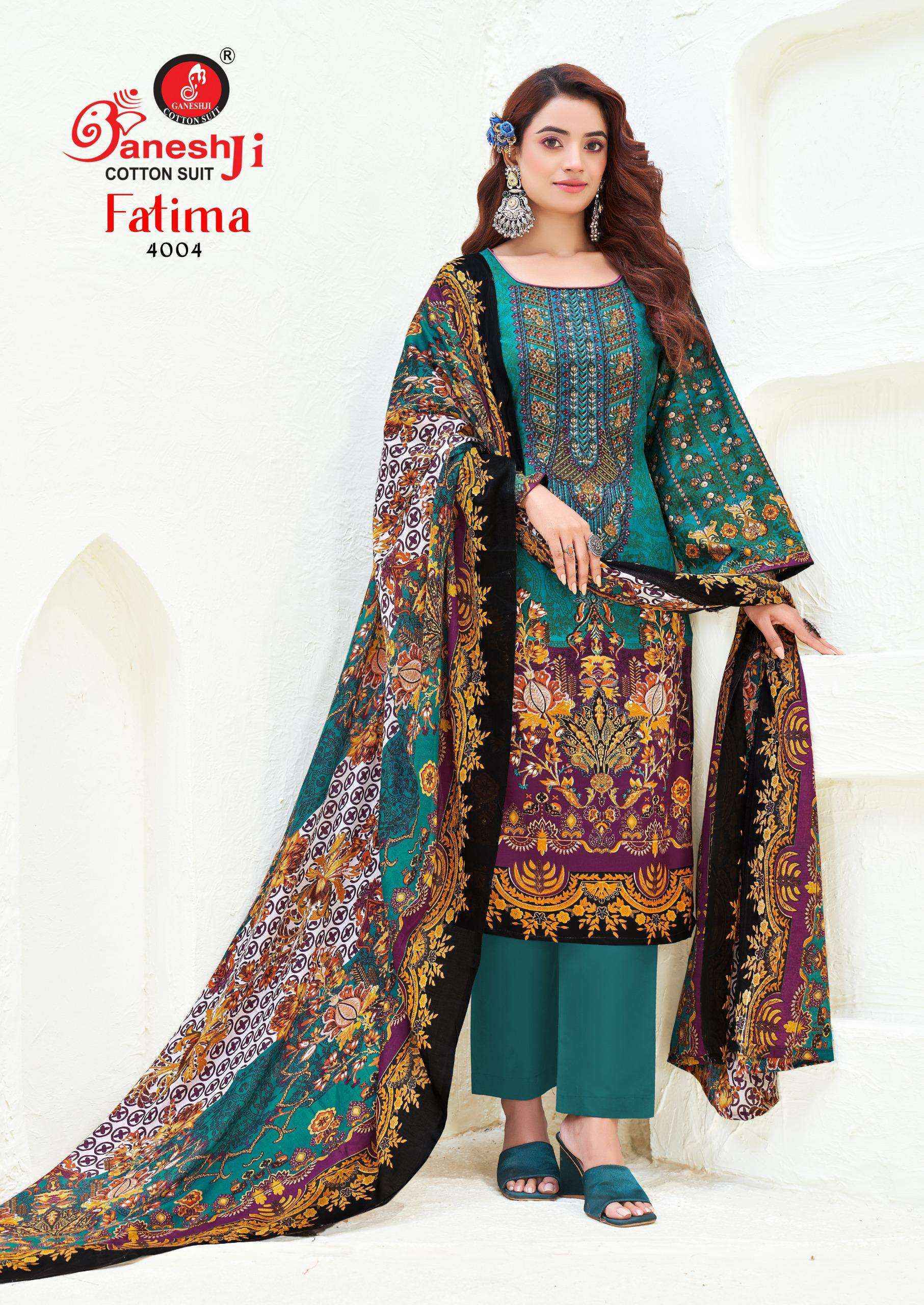 Ganesh Ji Fatima Vol-4 Cotton Dress Material (8 pcs Catalogue)