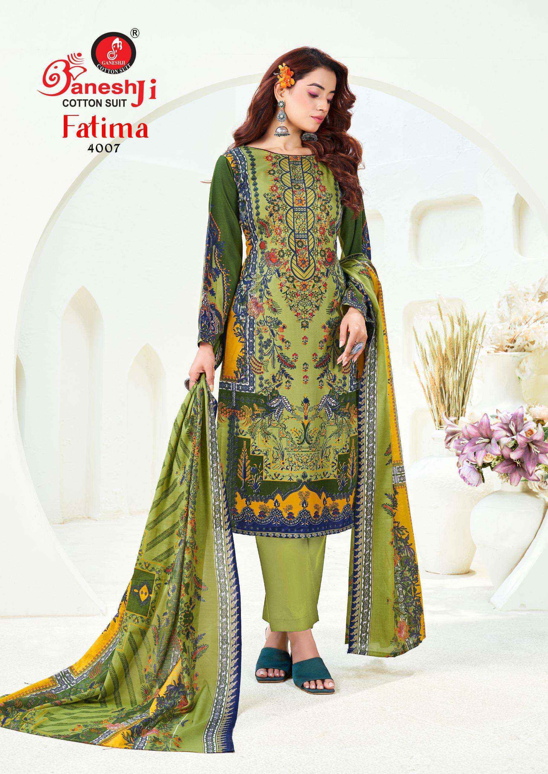 Ganesh Ji Fatima Vol-4 Cotton Dress Material (8 pcs Catalogue)