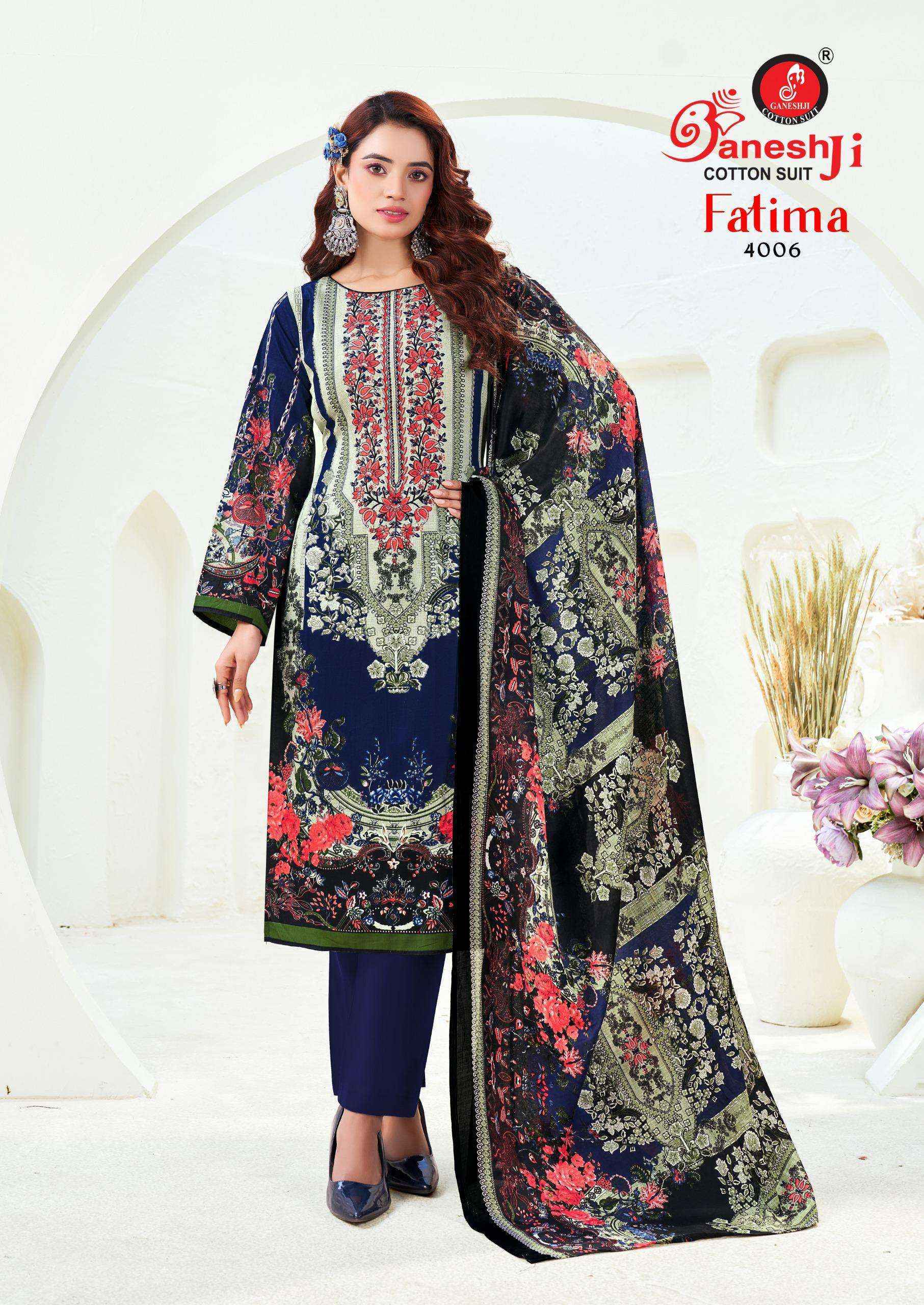 Ganesh Ji Fatima Vol-4 Cotton Dress Material (8 pcs Catalogue)