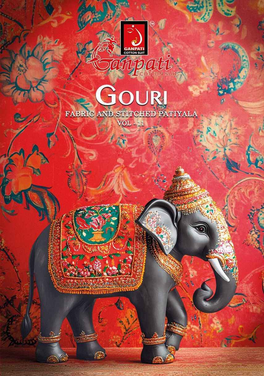 Ganpati Gouri Vol-11 Heavy Cotton Dress Material (15 pcs Catalogue)