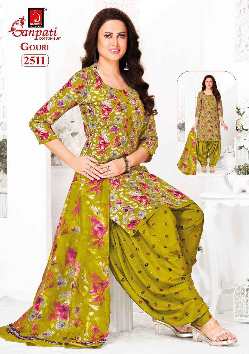 Ganpati Gouri Vol-11 Heavy Cotton Dress Material (15 pcs Catalogue)
