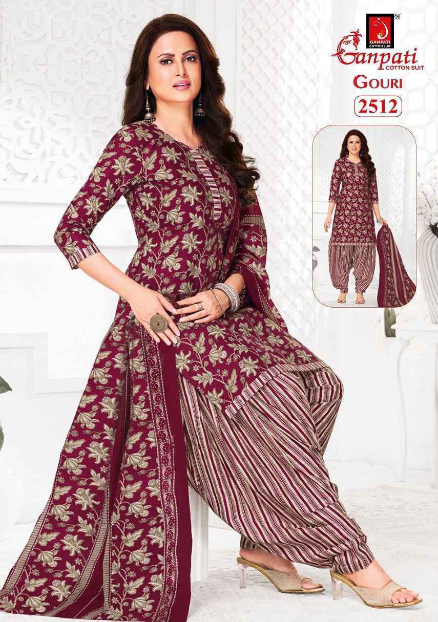Ganpati Gouri Vol-11 Heavy Cotton Dress Material (15 pcs Catalogue)