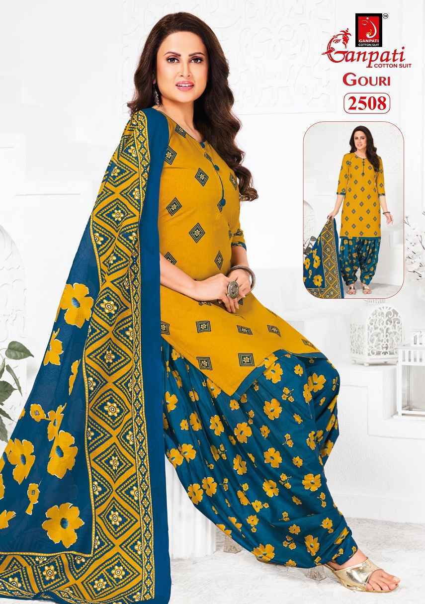 Ganpati Gouri Vol-11 Heavy Cotton Dress Material (15 pcs Catalogue)