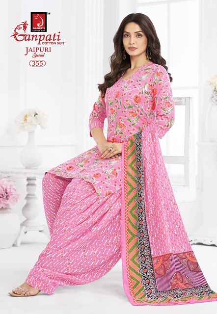 Ganpati Jaipuri Special Patiyala Vol-17 Cotton Dress Material (15 pcs Catalogue)