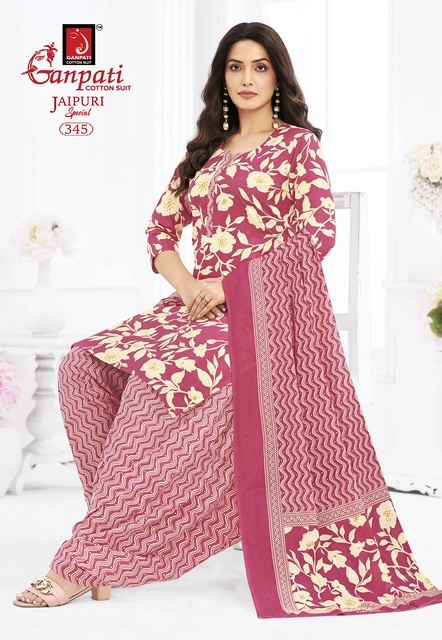 Ganpati Jaipuri Special Patiyala Vol-17 Cotton Dress Material (15 pcs Catalogue)
