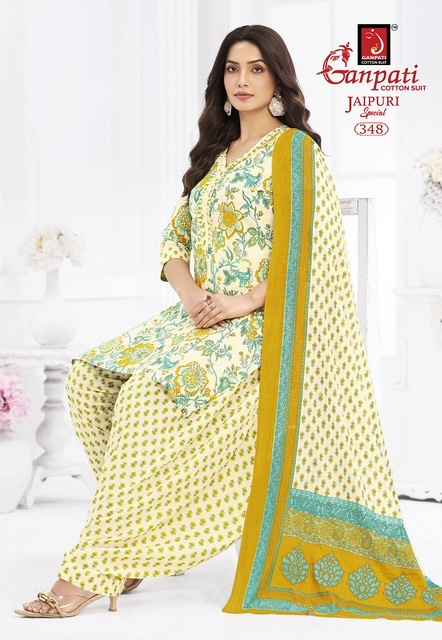 Ganpati Jaipuri Special Patiyala Vol-17 Cotton Dress Material (15 pcs Catalogue)
