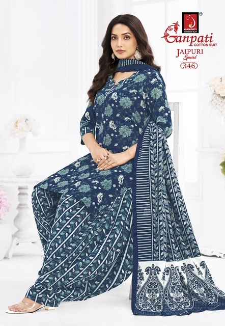 Ganpati Jaipuri Special Patiyala Vol-17 Cotton Dress Material (15 pcs Catalogue)