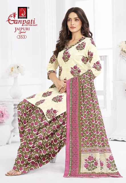 Ganpati Jaipuri Special Patiyala Vol-17 Cotton Dress Material (15 pcs Catalogue)