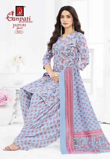 Ganpati Jaipuri Special Patiyala Vol-17 Cotton Dress Material (15 pcs Catalogue)