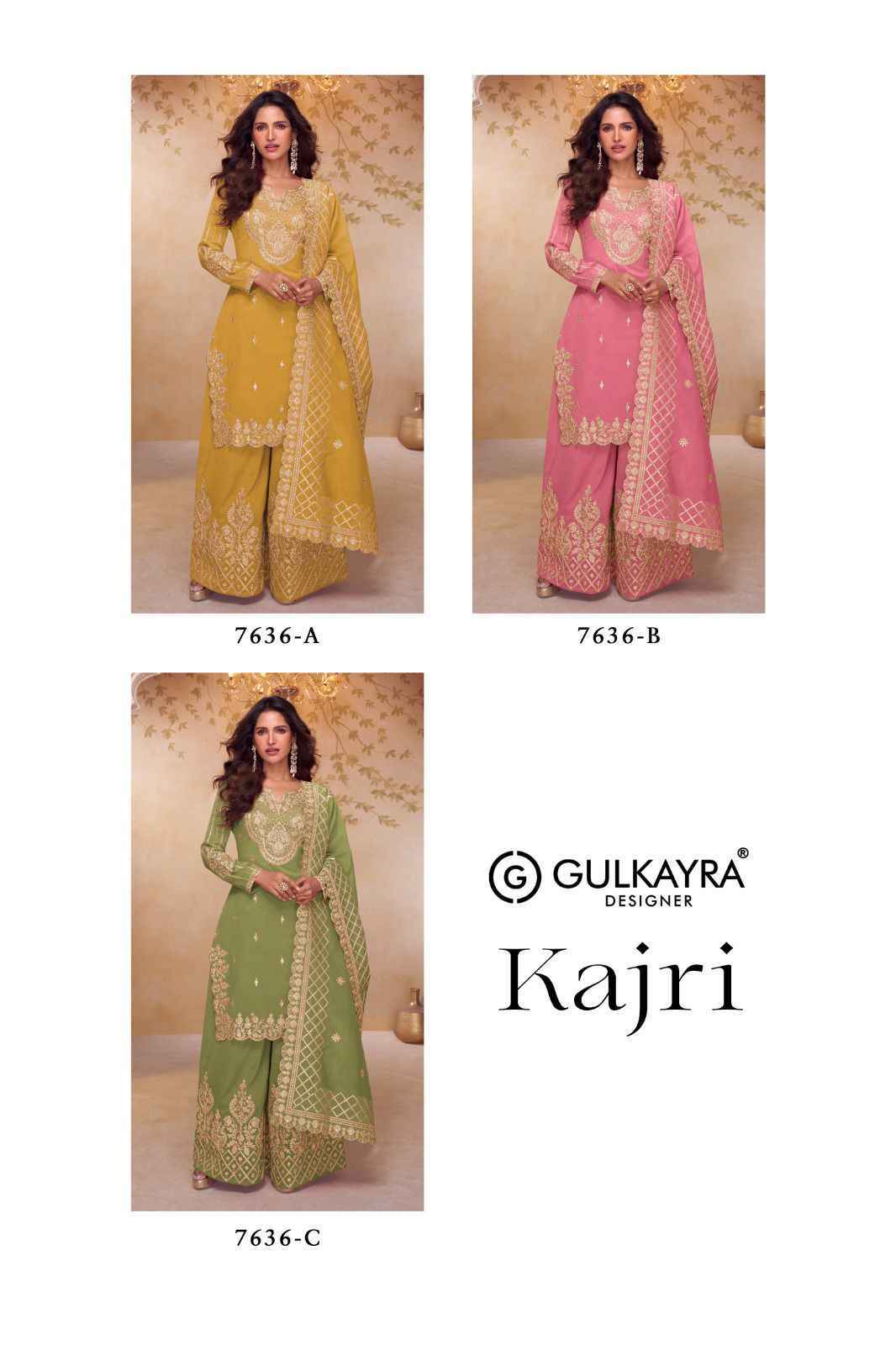 Gulkayra Designer Kajri Readymade Simar Silk Dress (3 Pc Catalouge)