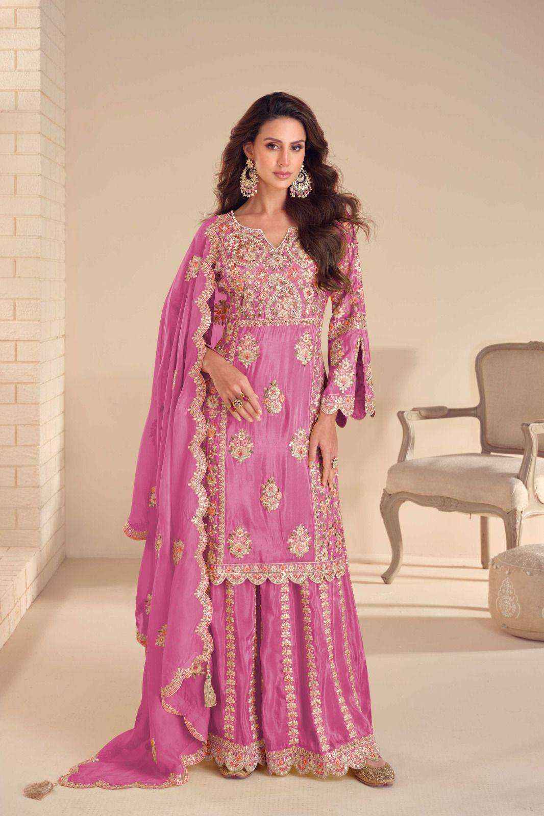 Gulkayra Designer Mariya Readymade Simer Silk Dress 3 Pc Catalouge