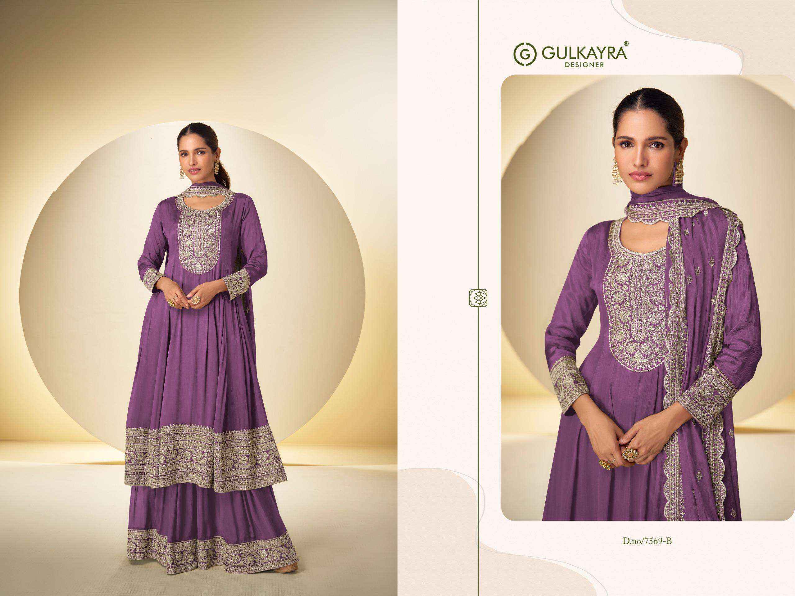 Gulkayra Designer Nargis Readymade Chinon Dress (4 Pc Catalouge)