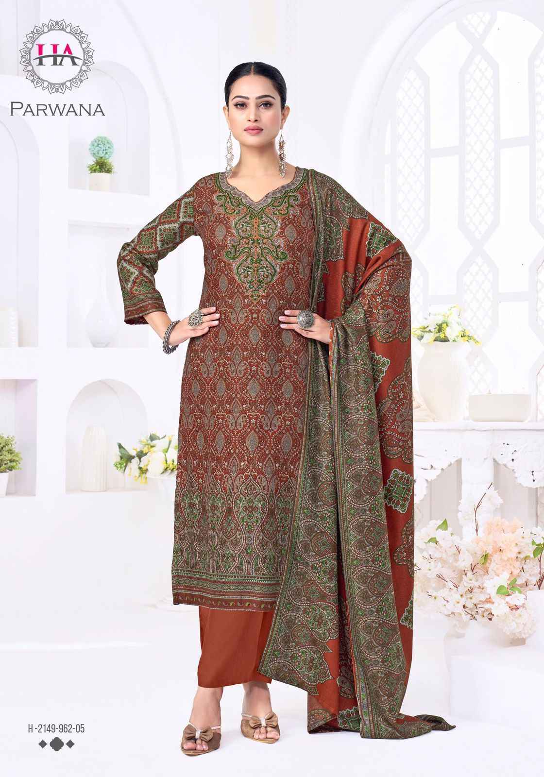Harshit Fashion Parwana Pashmina Dress Material (6 pcs Catalogue)