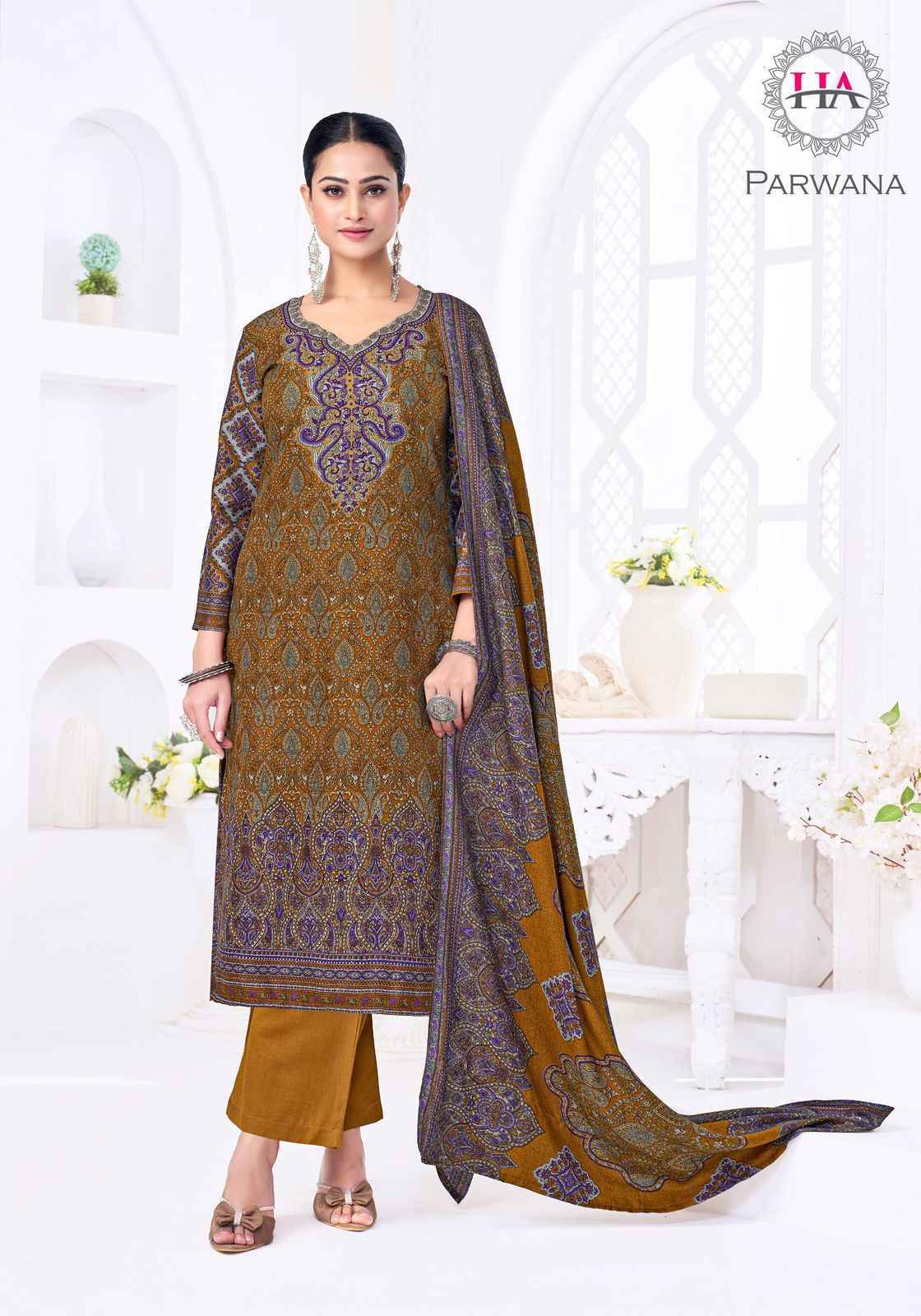 Harshit Fashion Parwana Pashmina Dress Material (6 pcs Catalogue)