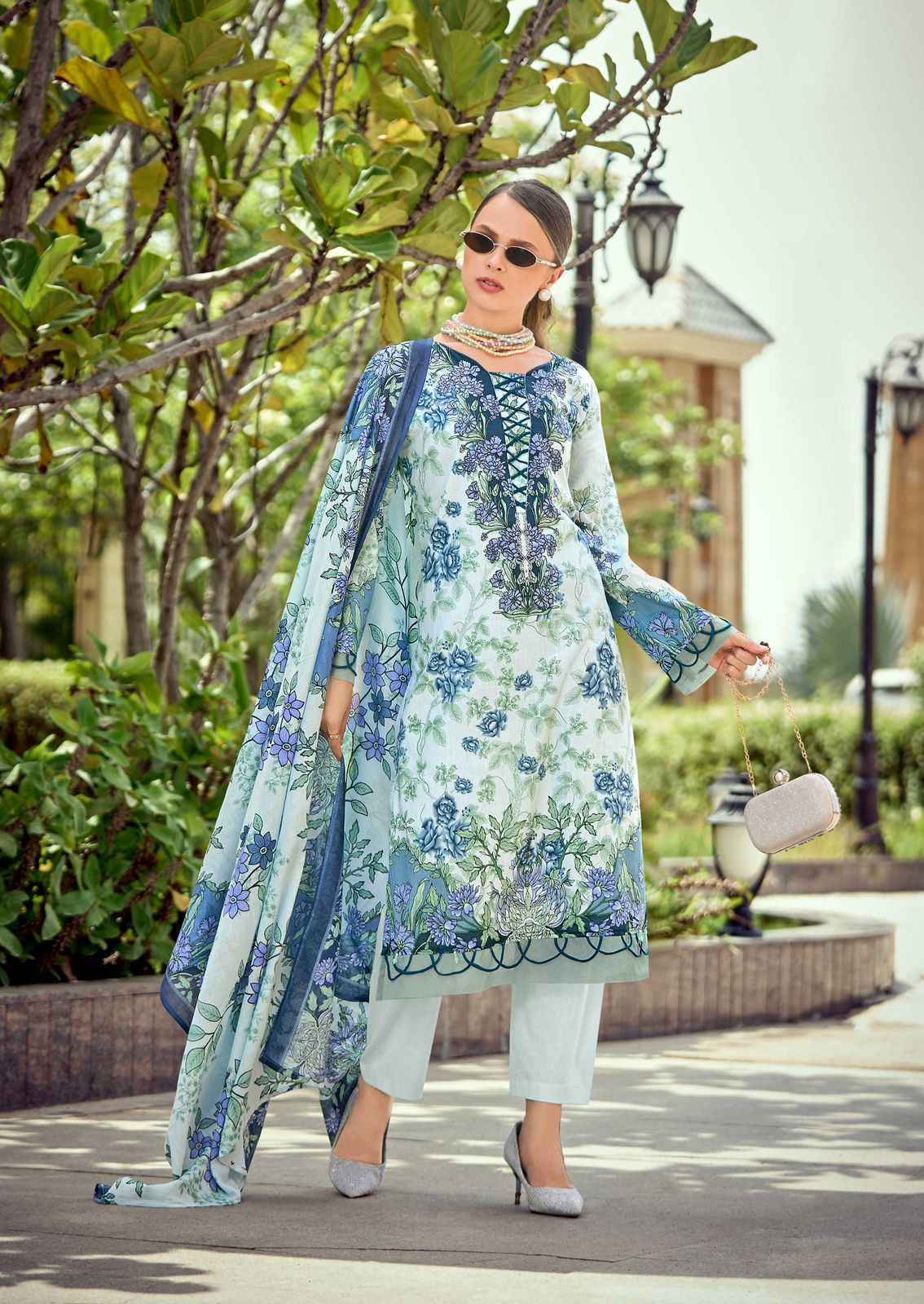 Ishaal Prints Gulmohar Combo Lawn Cotton Dress Material (10 Pc Catalouge)