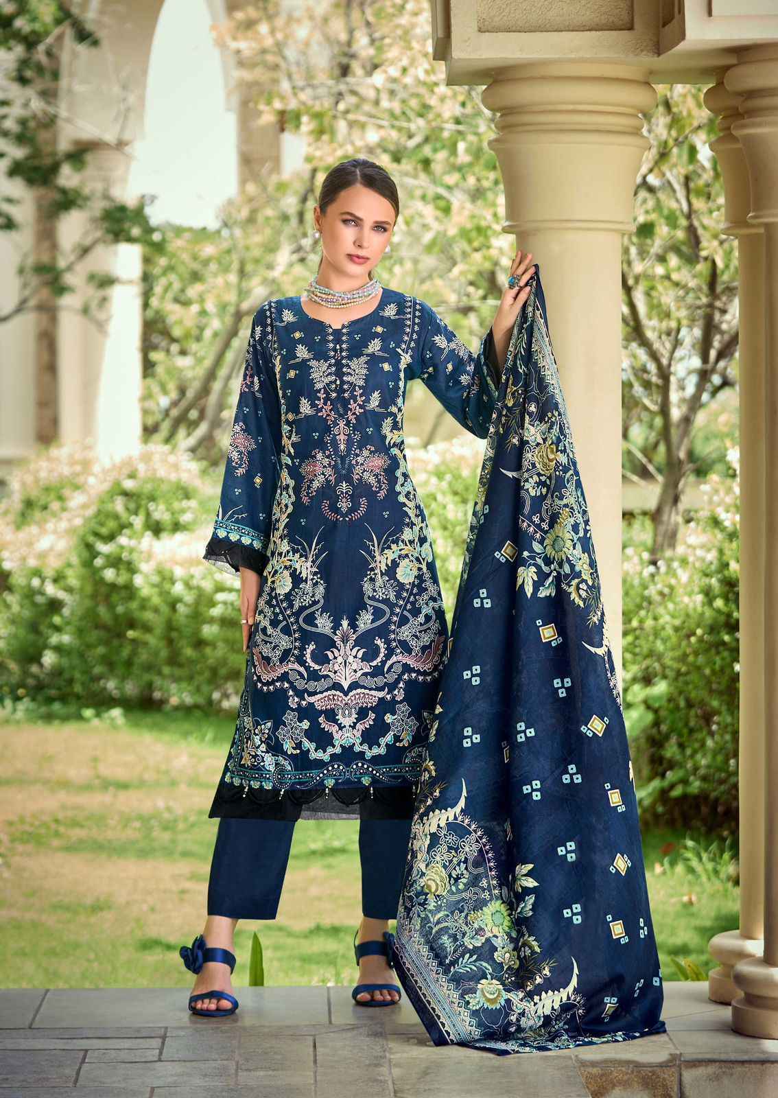 Ishaal Prints Gulmohar Combo Lawn Cotton Dress Material (10 Pc Catalouge)