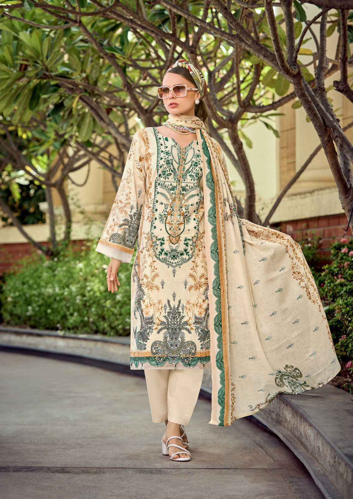 Ishaal Prints Gulmohar Combo Lawn Cotton Dress Material (10 Pc Catalouge)