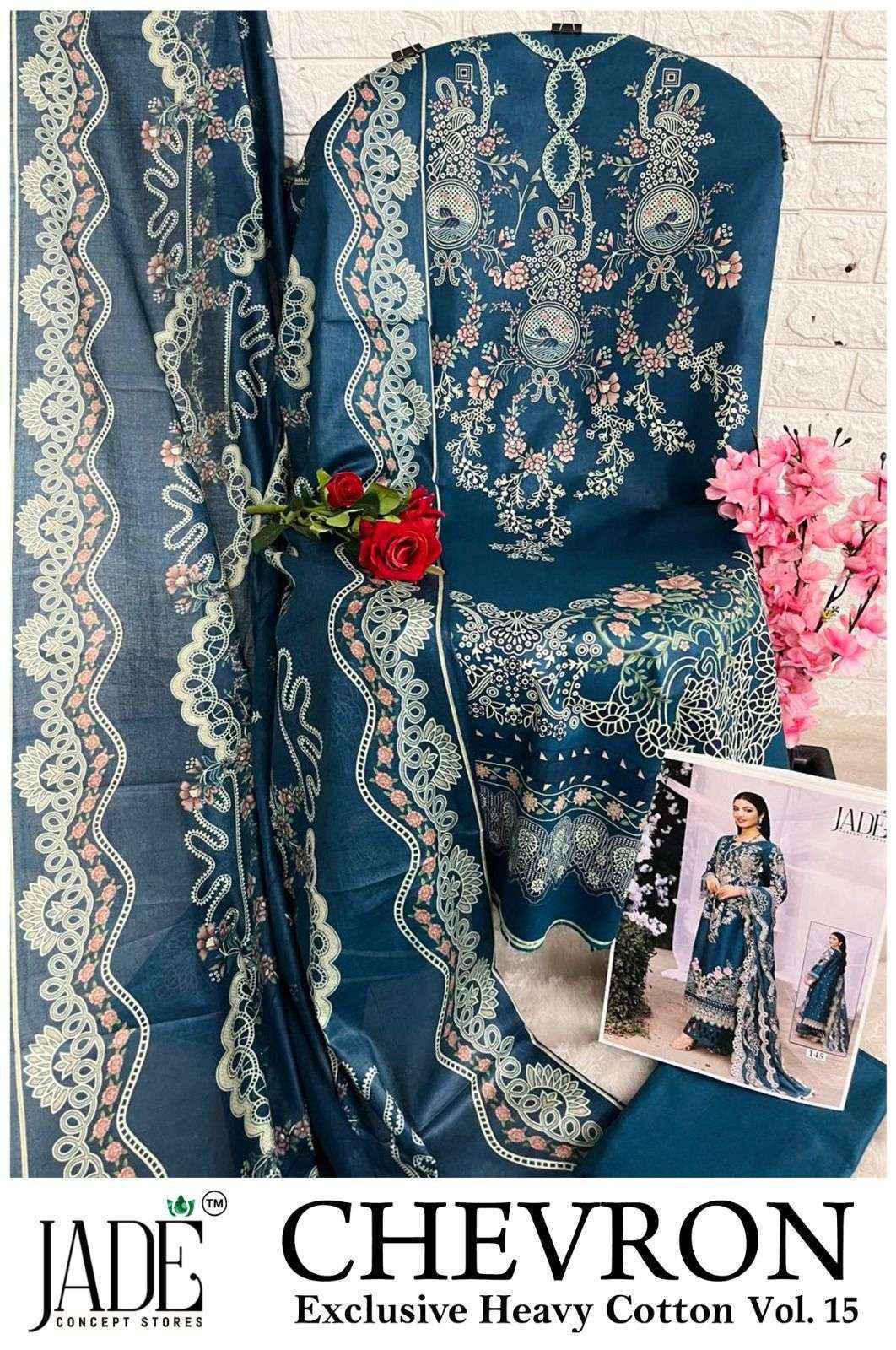 Jade Chevron Vol-15 Cotton Dress Material (6 Pc Catalog)