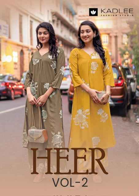 Kadlee Heer Vol-2 Rayon Co Ord Set (6 pcs Catalogue)