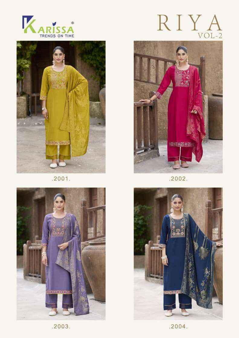 Karissa Riya Vol 2 Viscose Silk Kurti Combo 4 pcs Catalogue