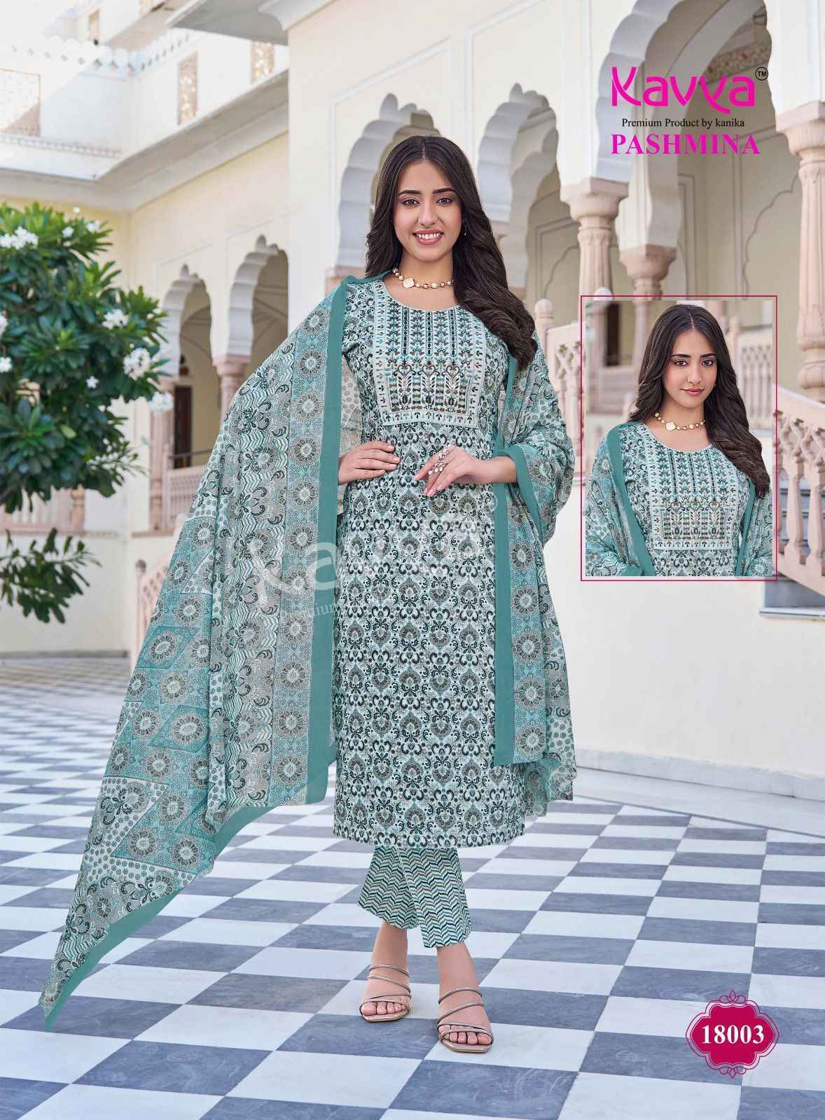 Kavya Pashmina Vol-18 Cotton Readymade Suit (10 pcs Catalogue)