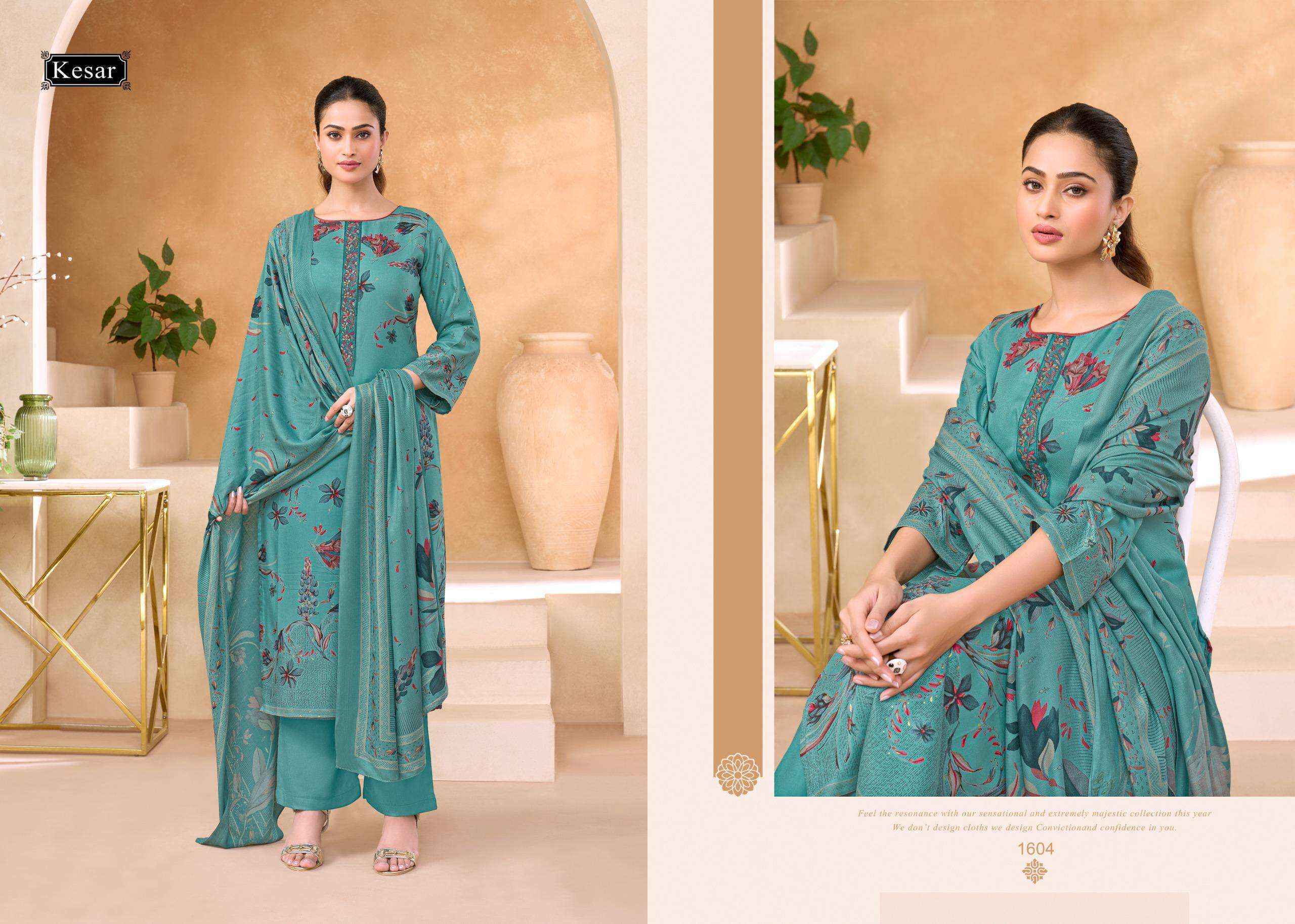 Kesar Sofiya-1601 Viscouse Pashmina Dress Material (4 pcs Catalogue)