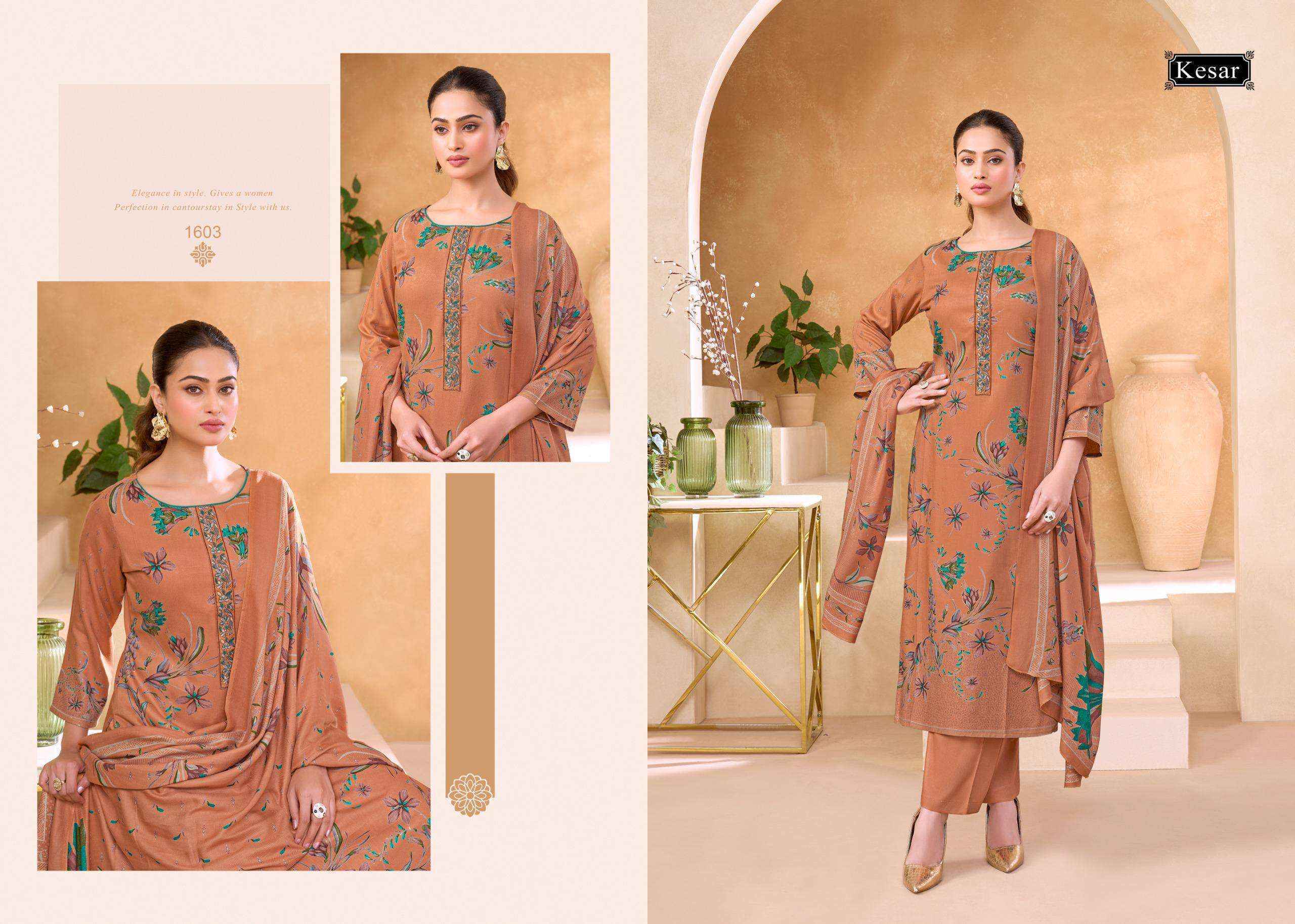 Kesar Sofiya-1601 Viscouse Pashmina Dress Material (4 pcs Catalogue)