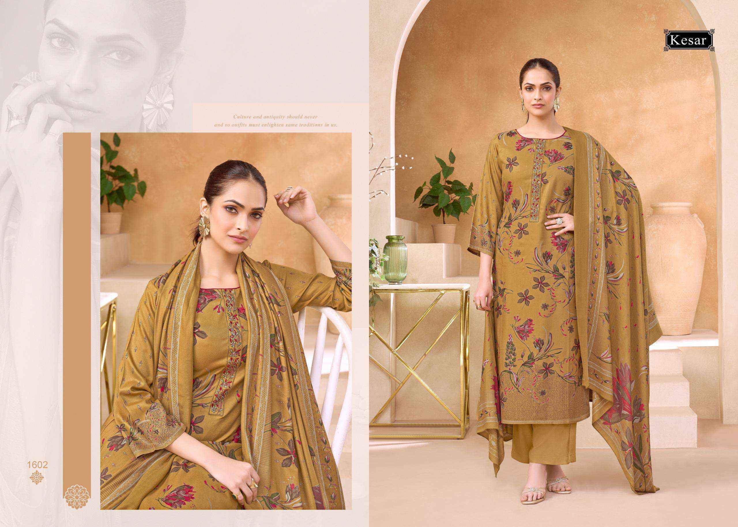 Kesar Sofiya-1601 Viscouse Pashmina Dress Material (4 pcs Catalogue)