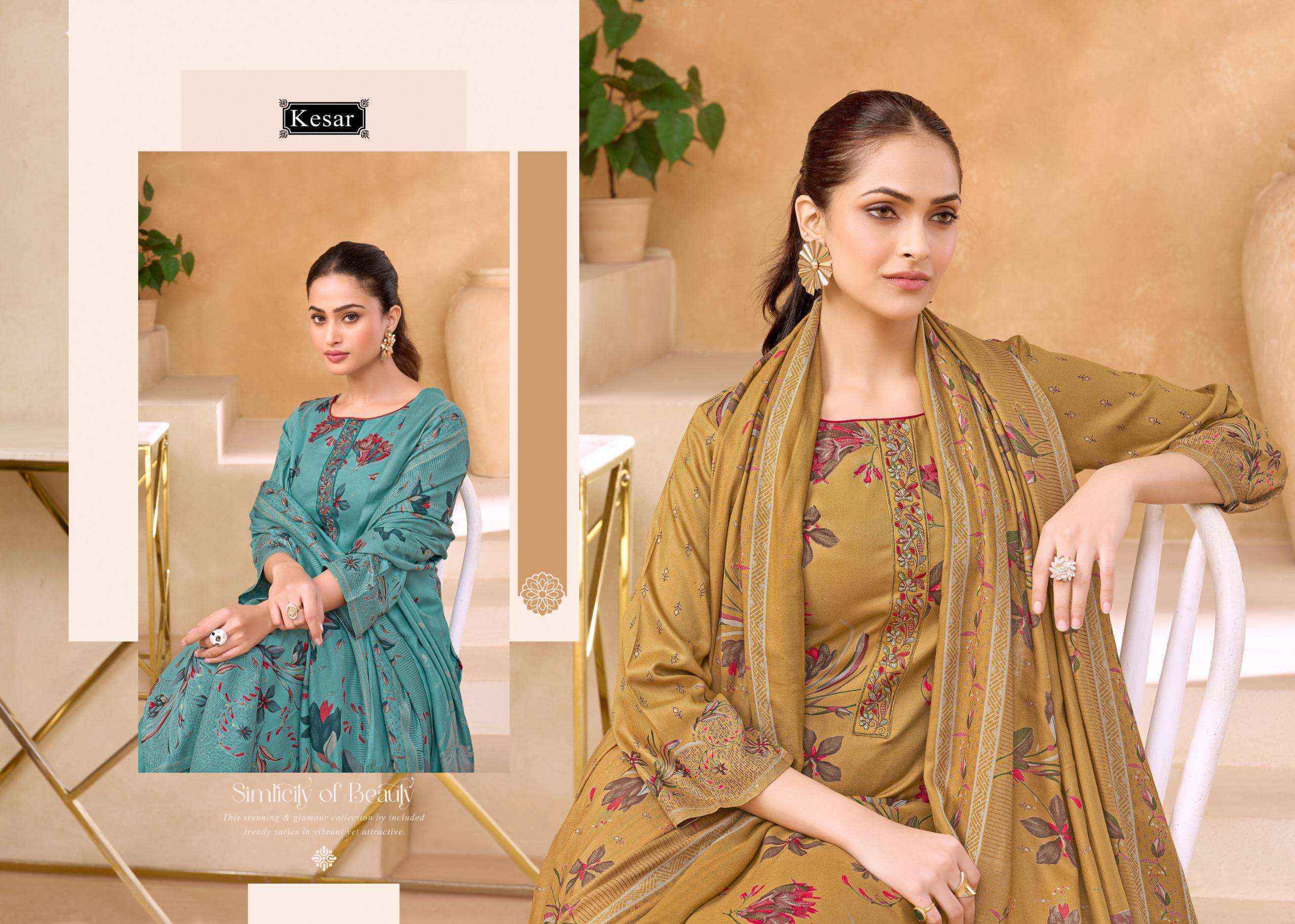 Kesar Sofiya-1601 Viscouse Pashmina Dress Material (4 pcs Catalogue)