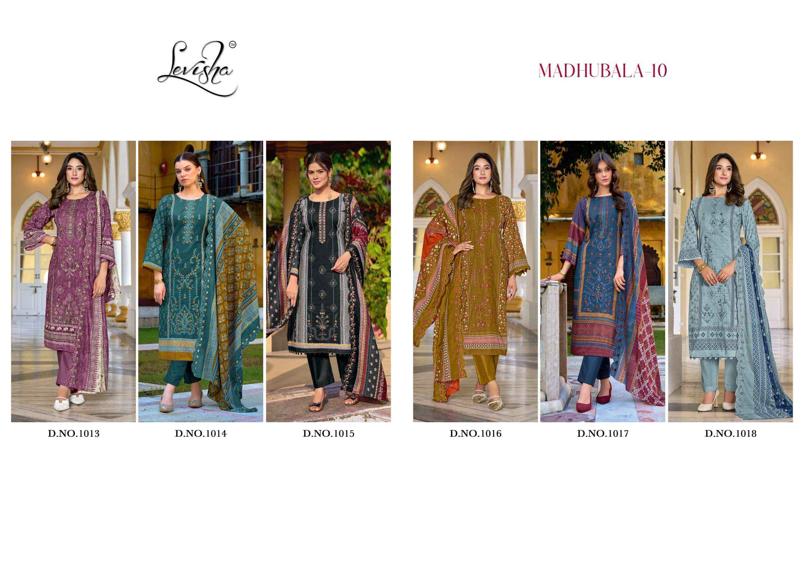 Levisha Madhubala Vol-10 Lawn Cotton Dress Material (6 pcs Catalogue)