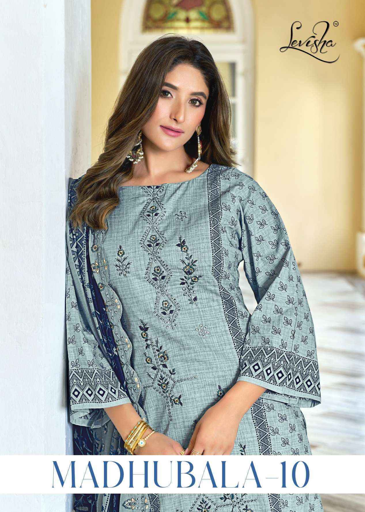 Levisha Madhubala Vol-10 Lawn Cotton Dress Material (6 pcs Catalogue)