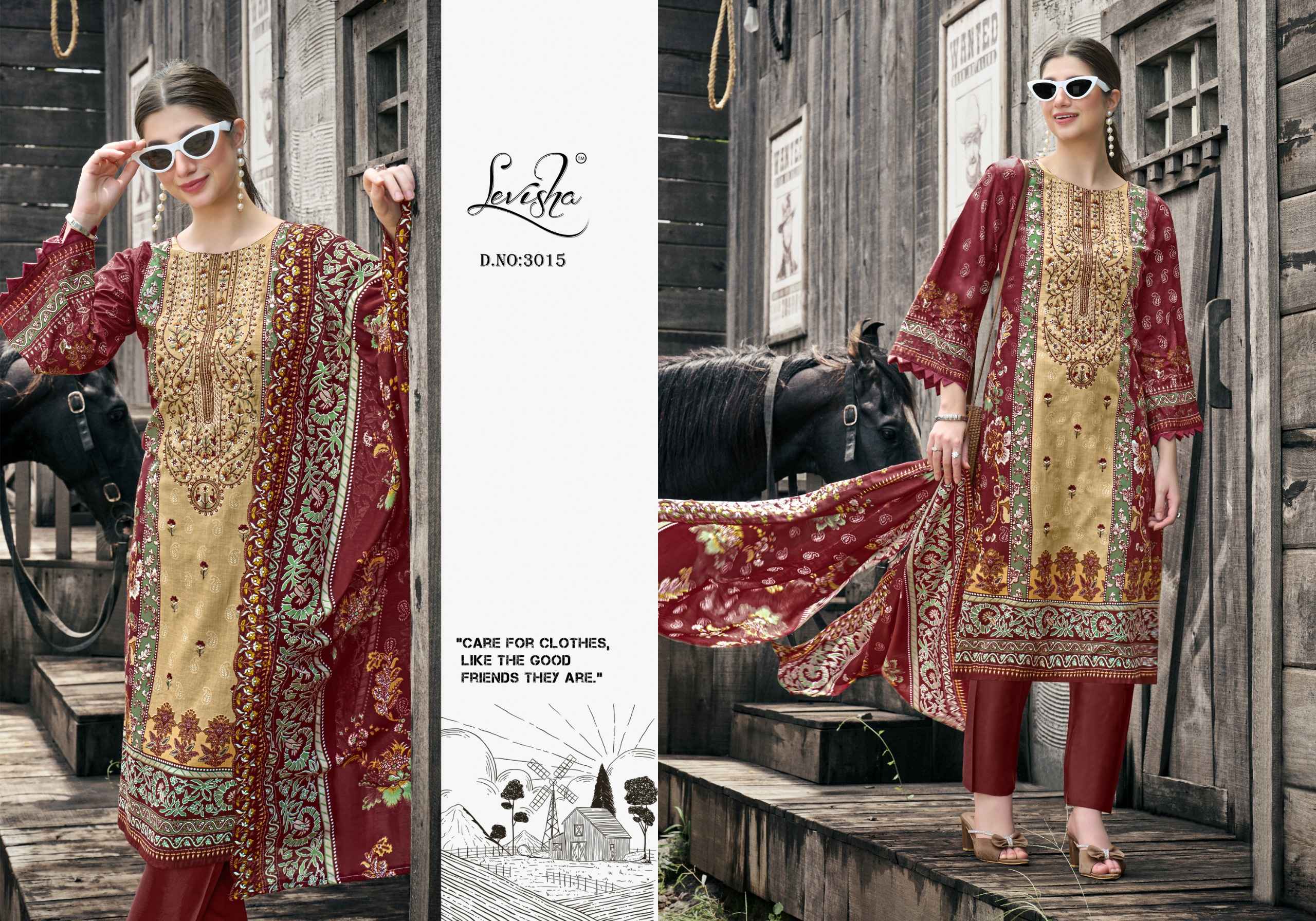 Levisha Nargis Nx Vol-3 Lawn Cotton Dress Material (6 pcs Catalogue)
