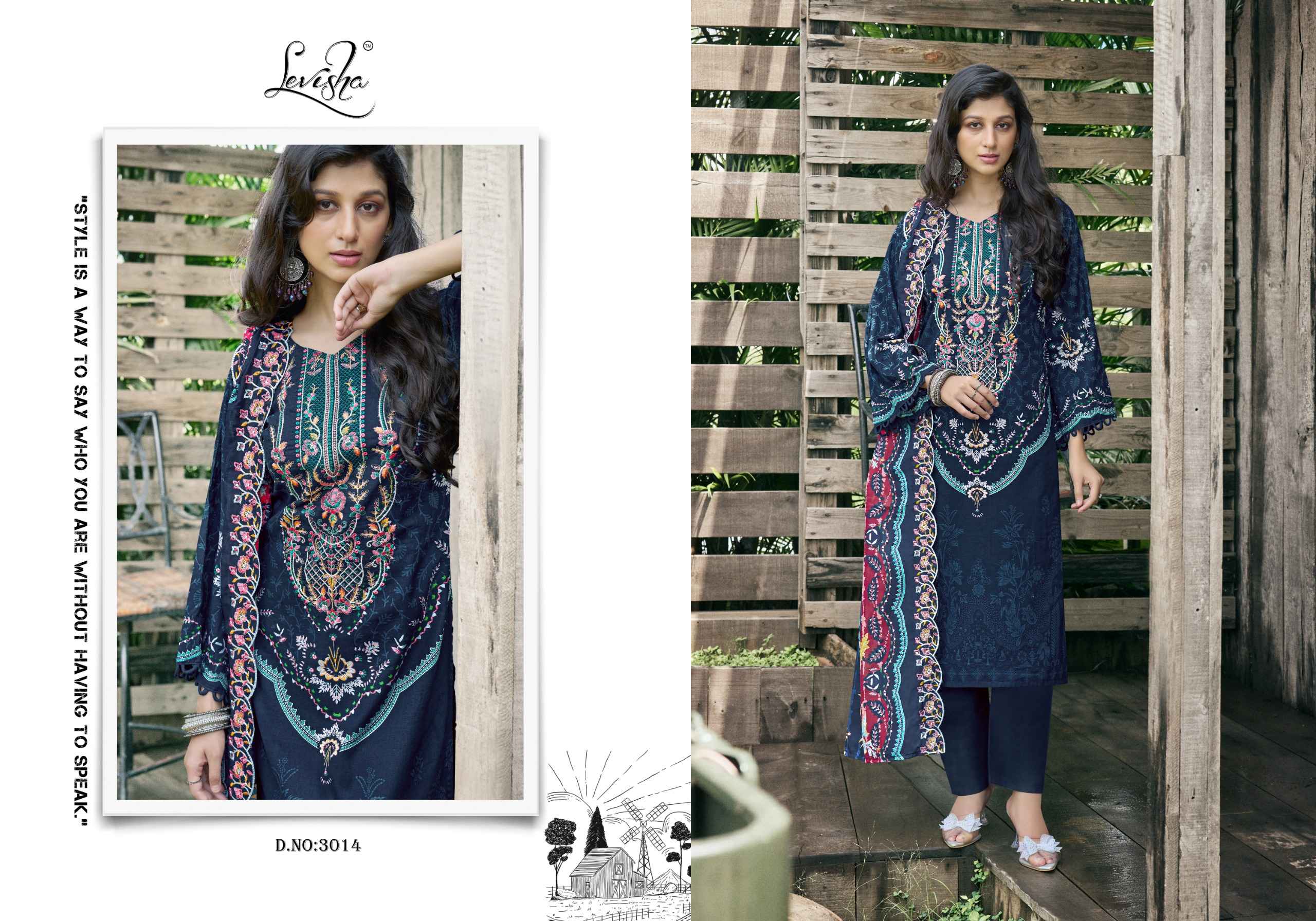 Levisha Nargis Nx Vol-3 Lawn Cotton Dress Material (6 pcs Catalogue)